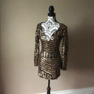 Black and gold dress